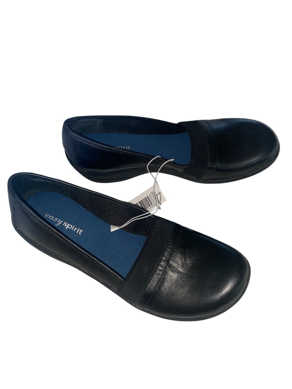 Easy Spirit Shoes Womens 7.5 MKandu Casual Slip On Wedge Loafer BlK Leather NWT